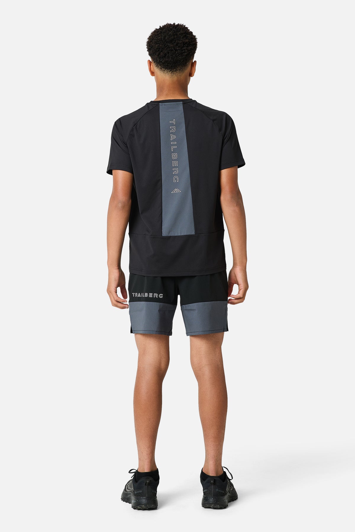 Boys Rapid Grid Twinset - Black/Graphite Grey