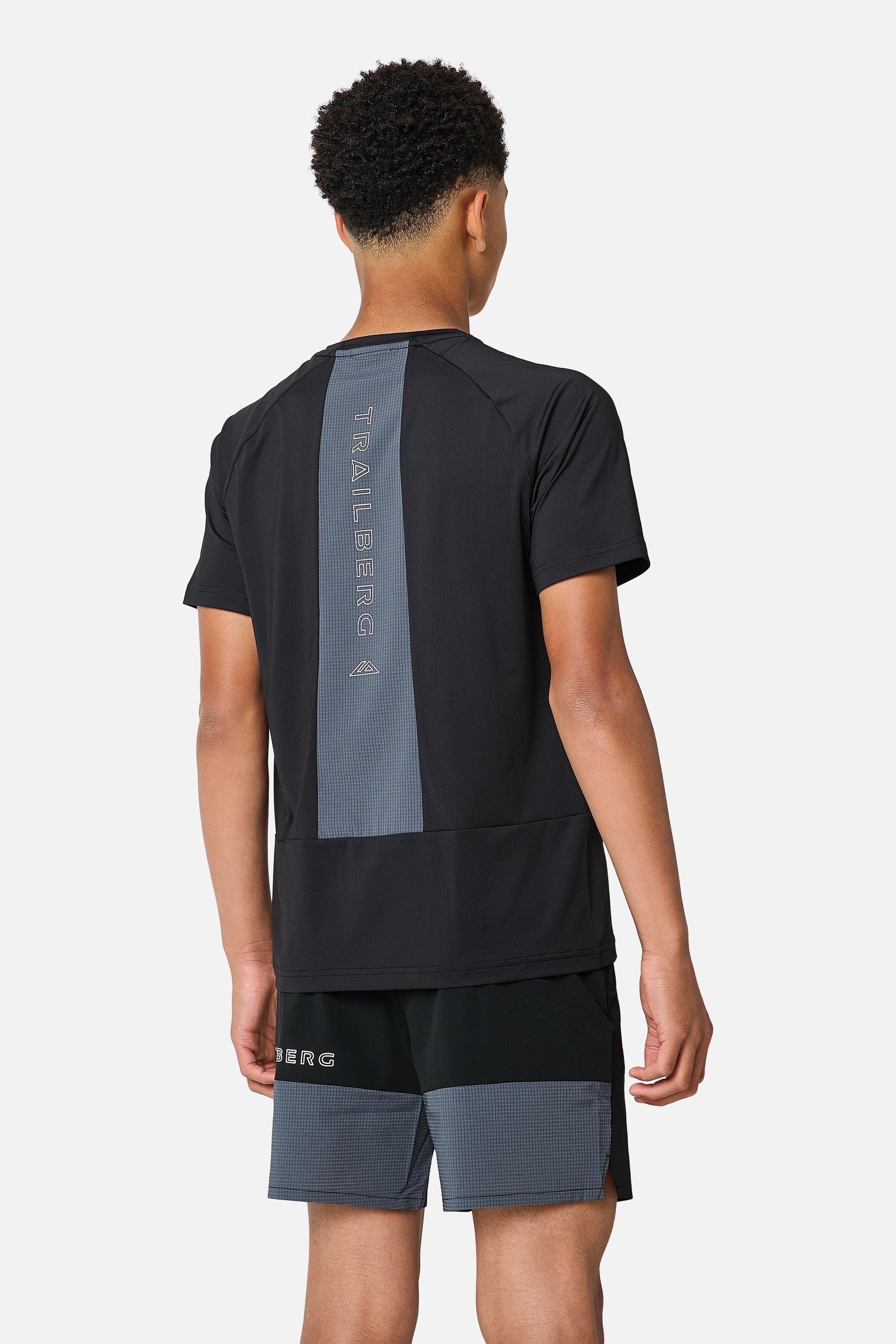 Boys Rapid Grid Twinset - Black/Graphite Grey
