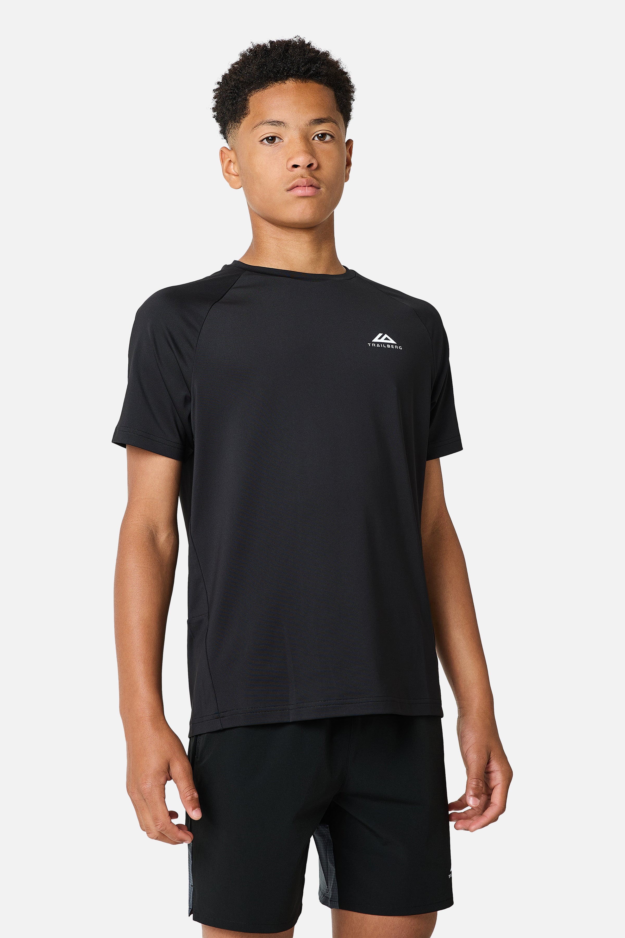 Boys Rapid Grid Twinset - Black/Graphite Grey