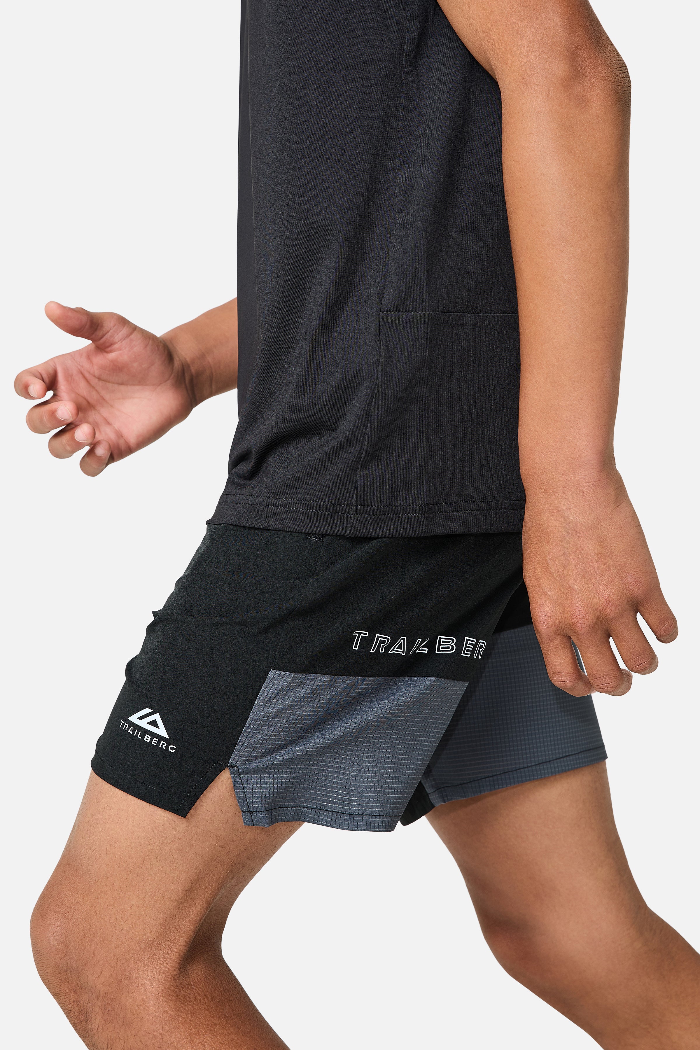 Boys Rapid Grid Twinset - Black/Graphite Grey