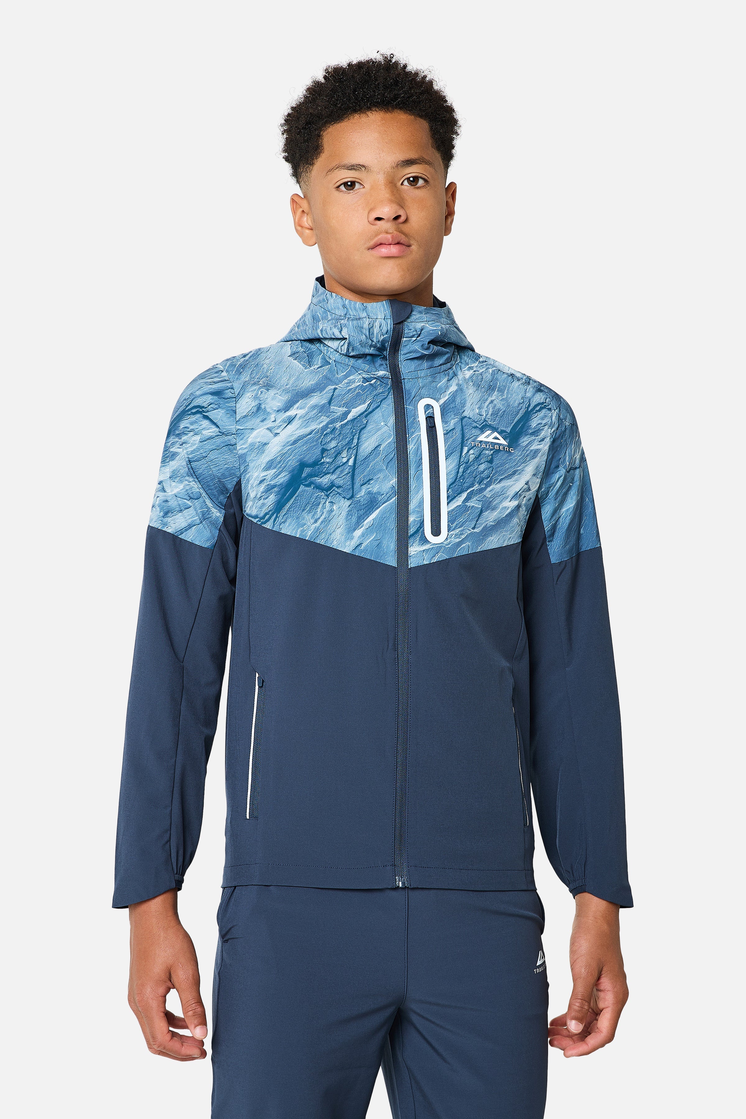 Boys Slate Windbreaker - Storm Blue/Washed Indigo