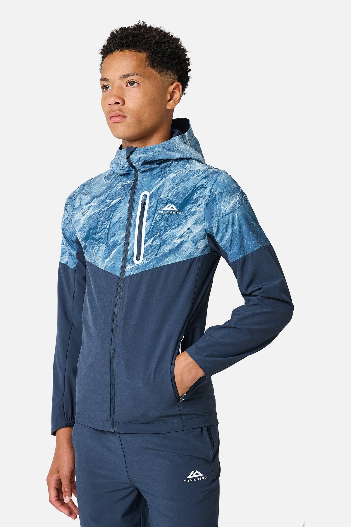 Boys Slate Windbreaker - Storm Blue/Washed Indigo