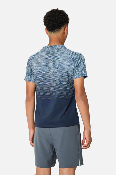 Boys Aero Seamless Tee - Storm Blue/Washed Indigo/Frosted Air/Midnight Blue