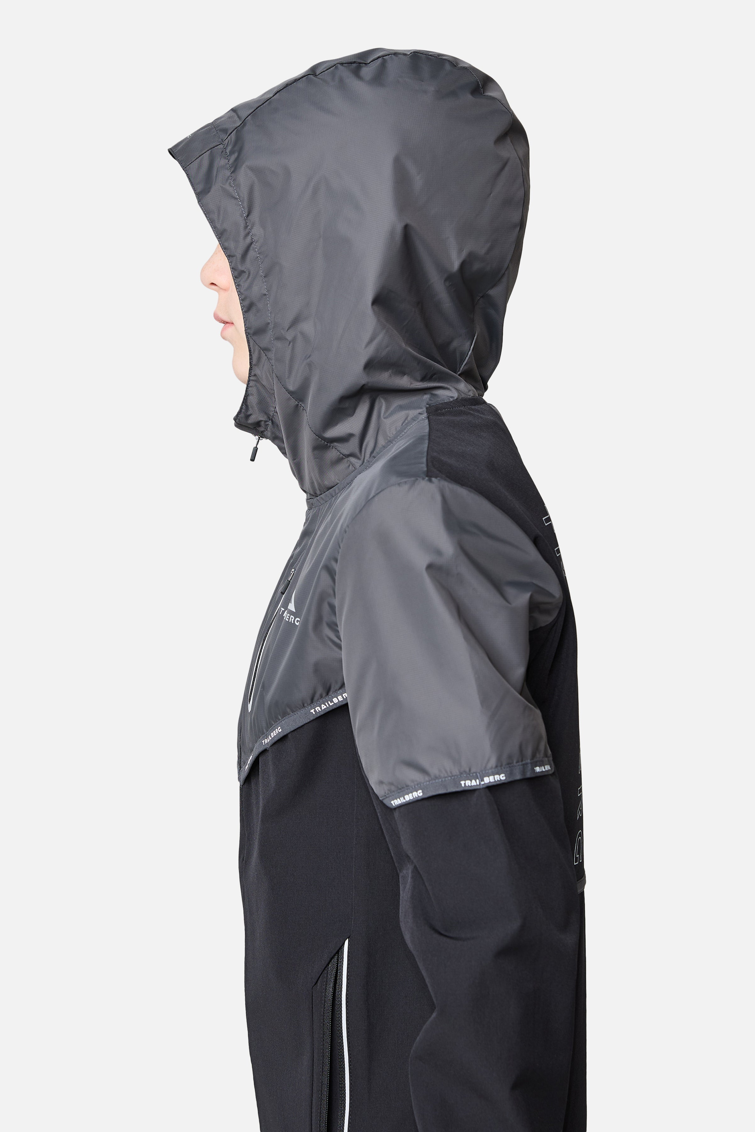 Boys Vertigo Tape Hood - Black/Volcano Grey