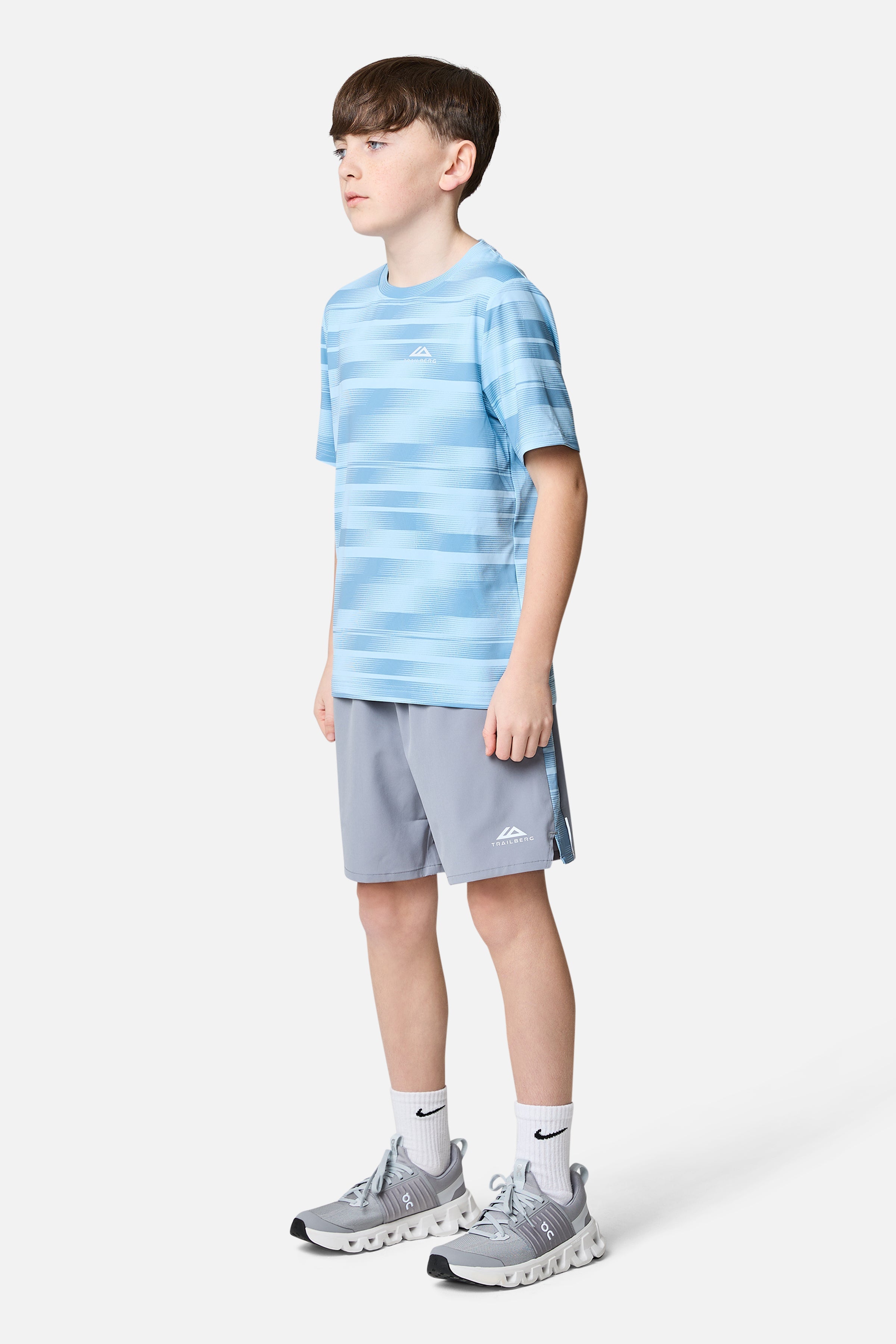 Jungen-T-Shirt "Dimension" – Taubenblau / Washed Indigo