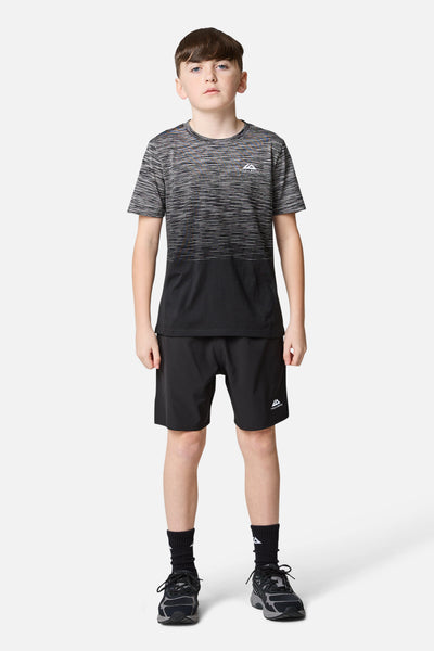 Boys Frequency Seamless Tee - Black/Moon Grey