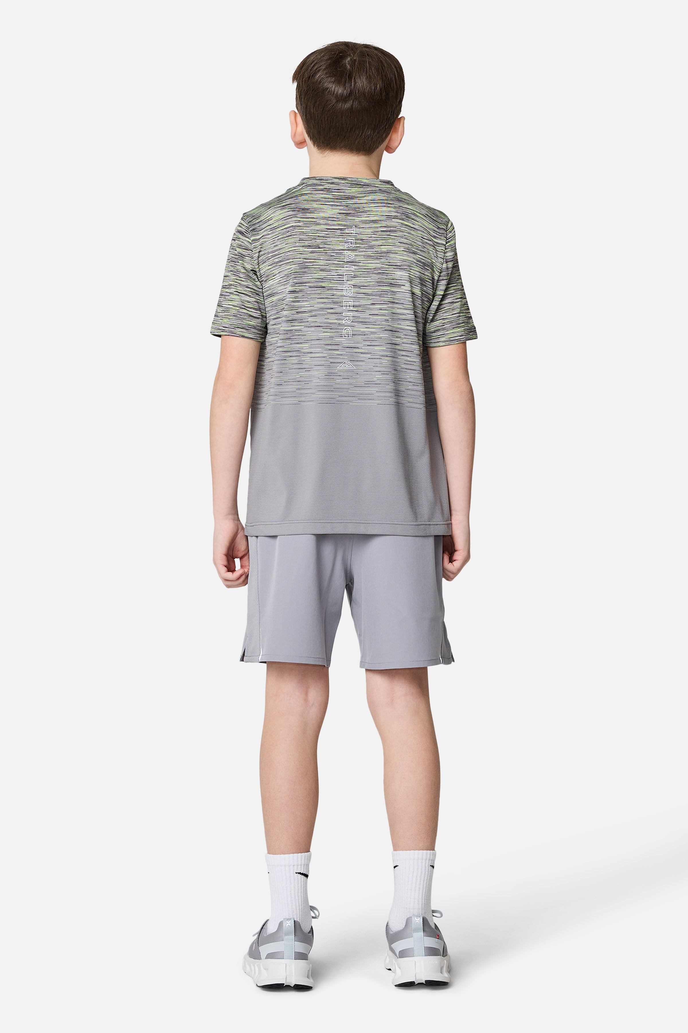 Nahtloses T-Shirt für Jungen - Mondgrau/Eisengrau