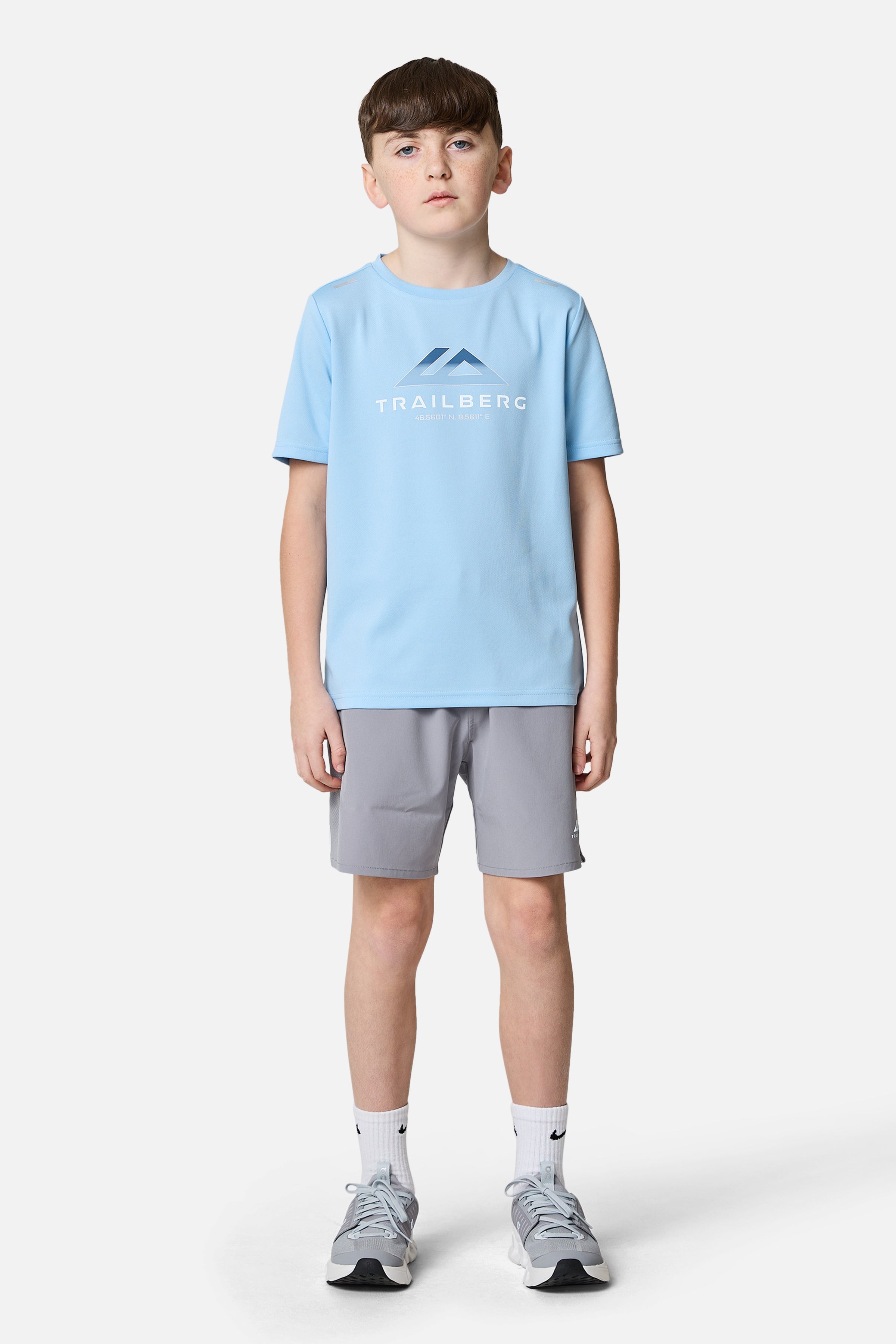 Jungen Intervall T-Shirt - Taubenblau