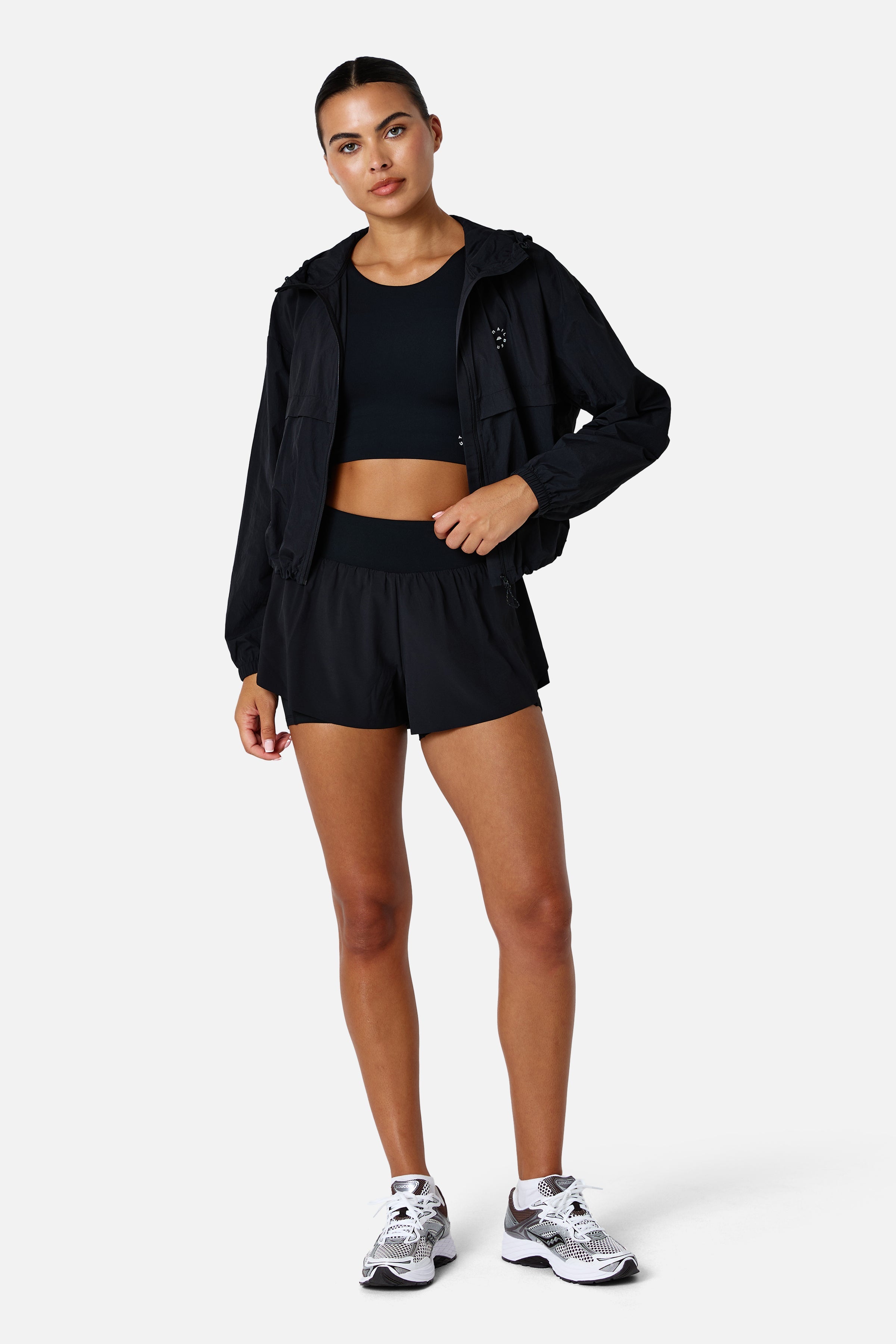 Womens Endura Running Windbreaker - Black