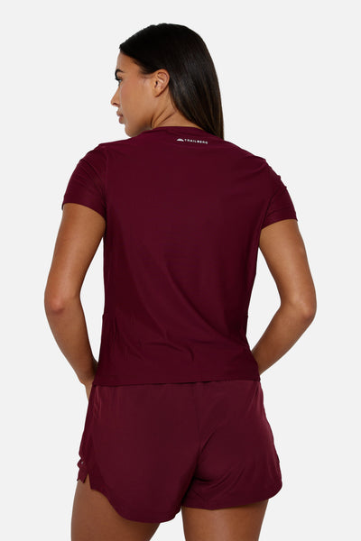 Womens Tide Tee - Deep Claret