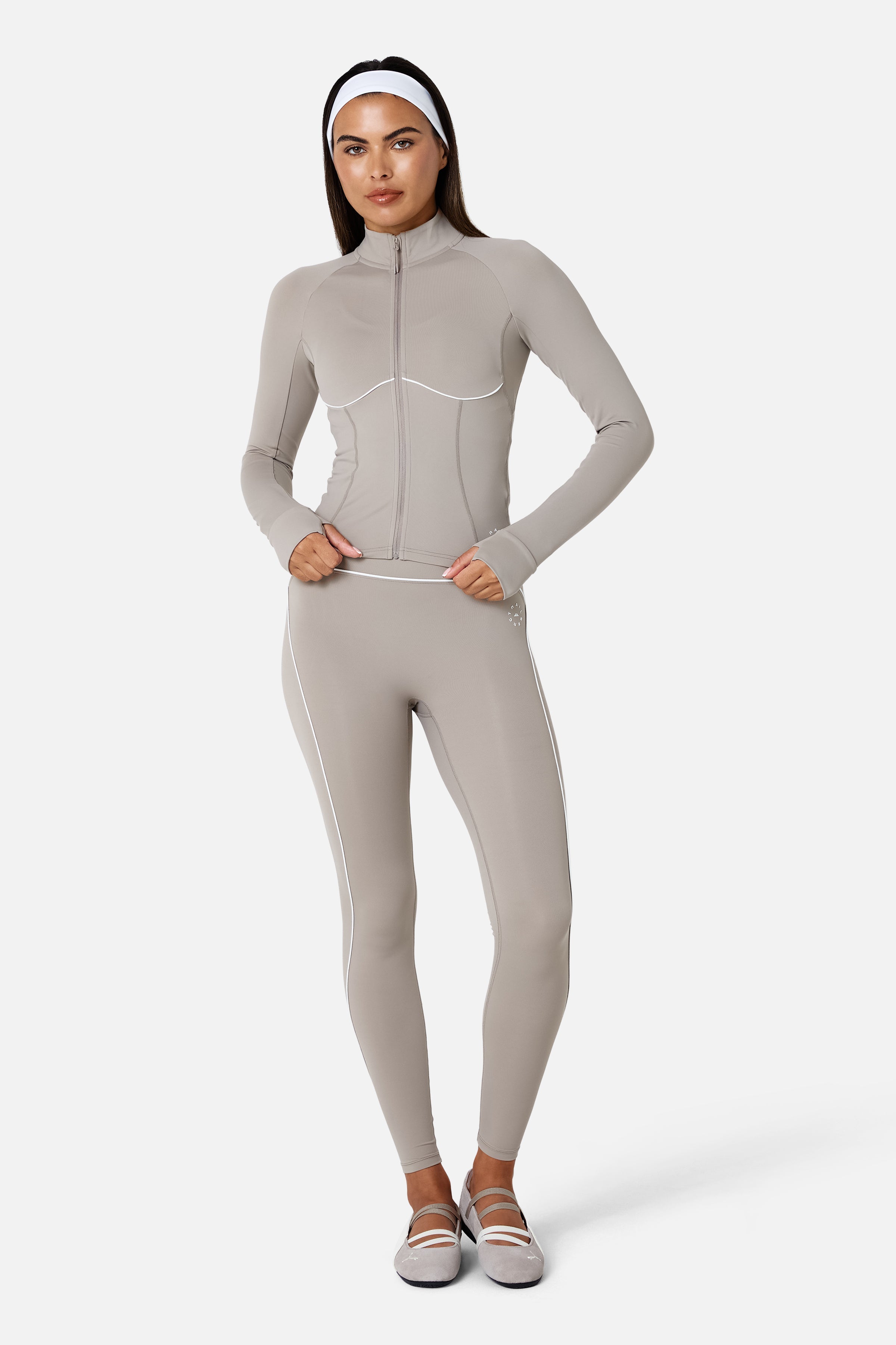 Womens Drift Jacket Set - Pale Taupe
