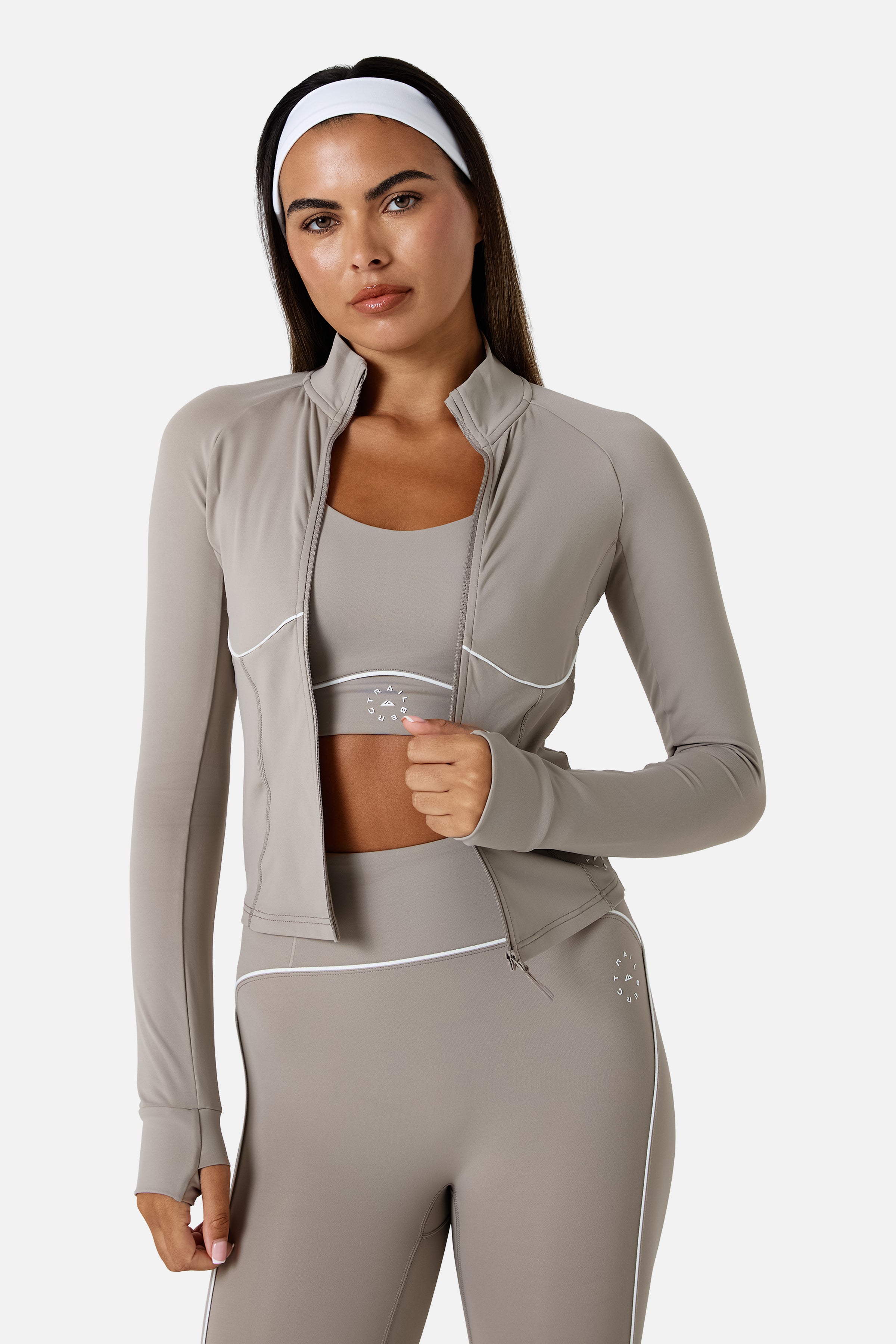 Womens Drift Track Jacket - Pale Taupe