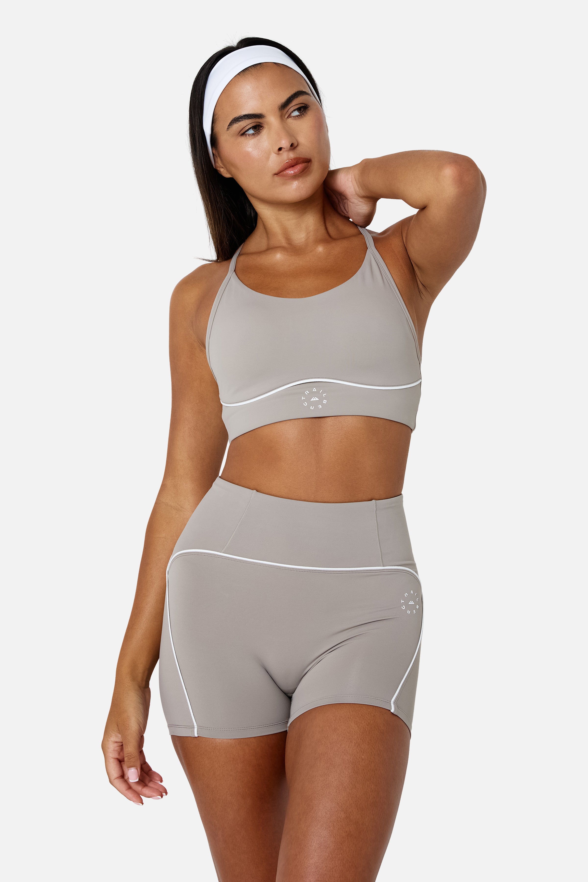 Womens Drift Bra and Short Set - Pale Taupe