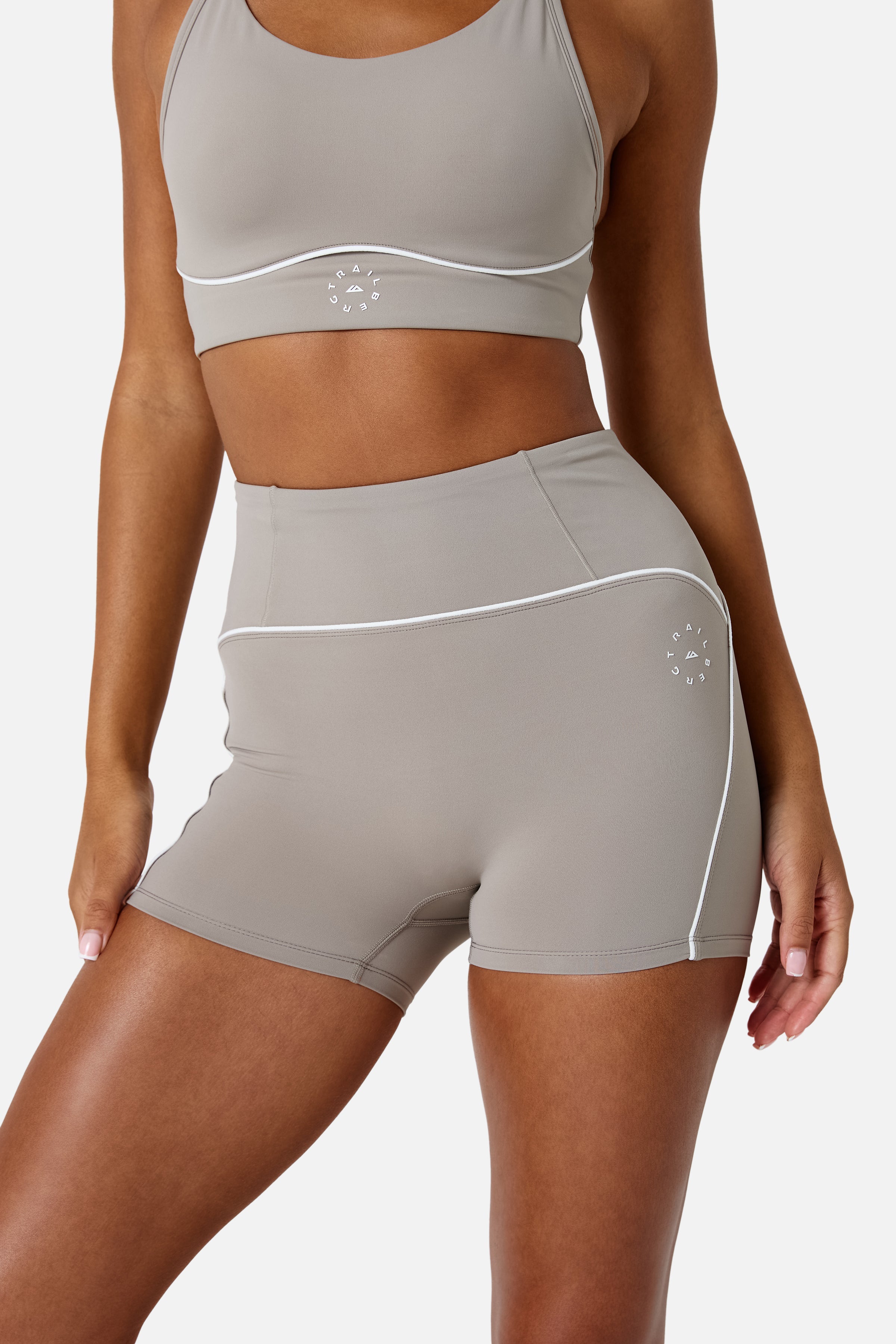 Womens Drift Bra and Short Set - Pale Taupe