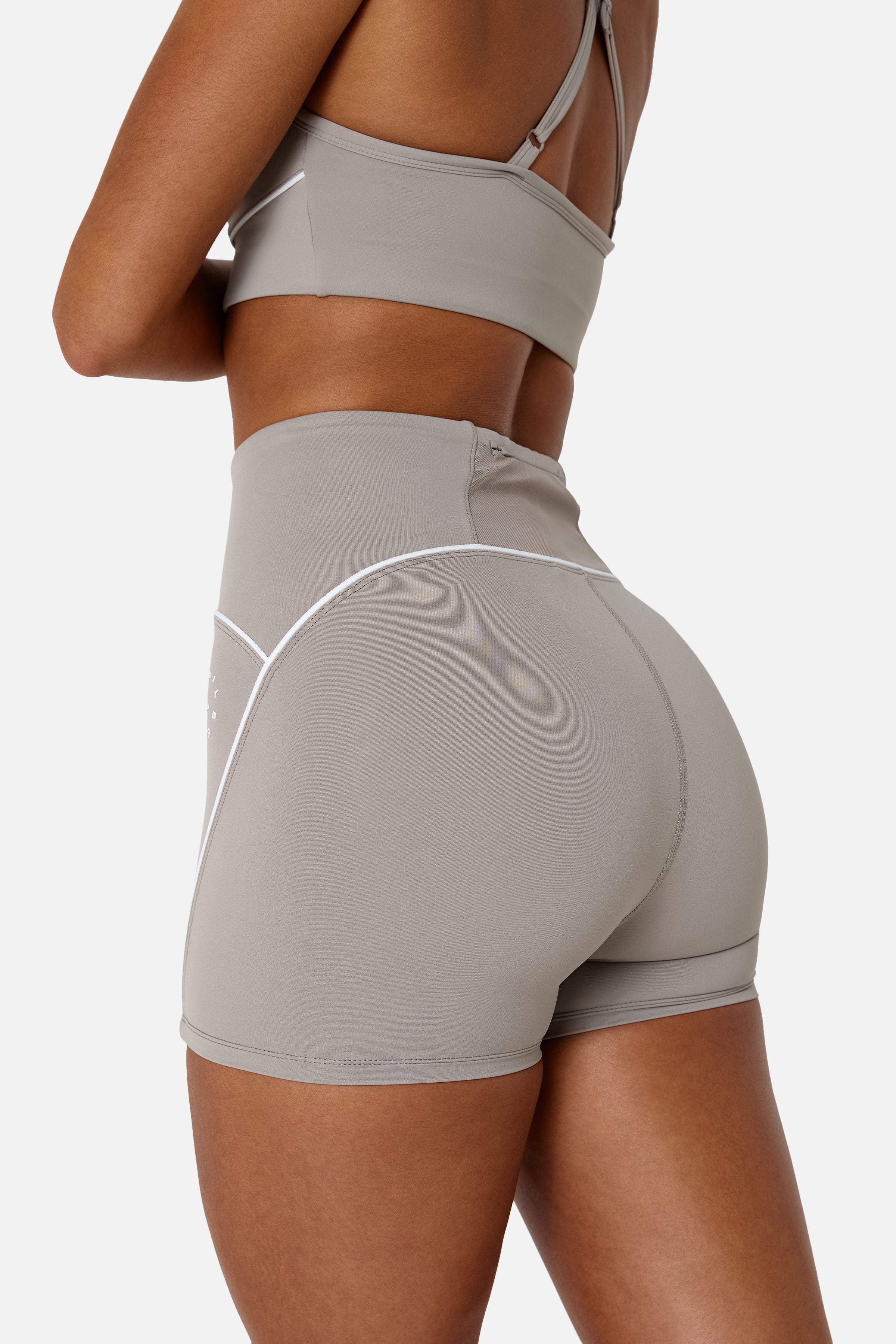 Womens Drift Bra and Short Set - Pale Taupe