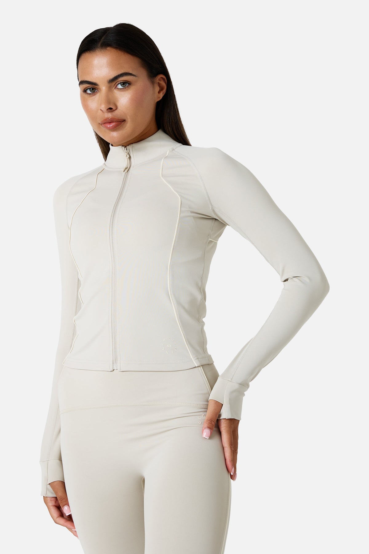 Womens Ignite Woven Track Jacket - Mercury Mist/Candlelight White