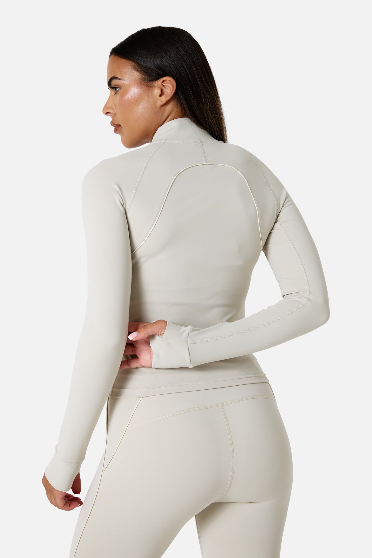 Womens Ignite Woven Track Jacket - Mercury Mist/Candlelight White
