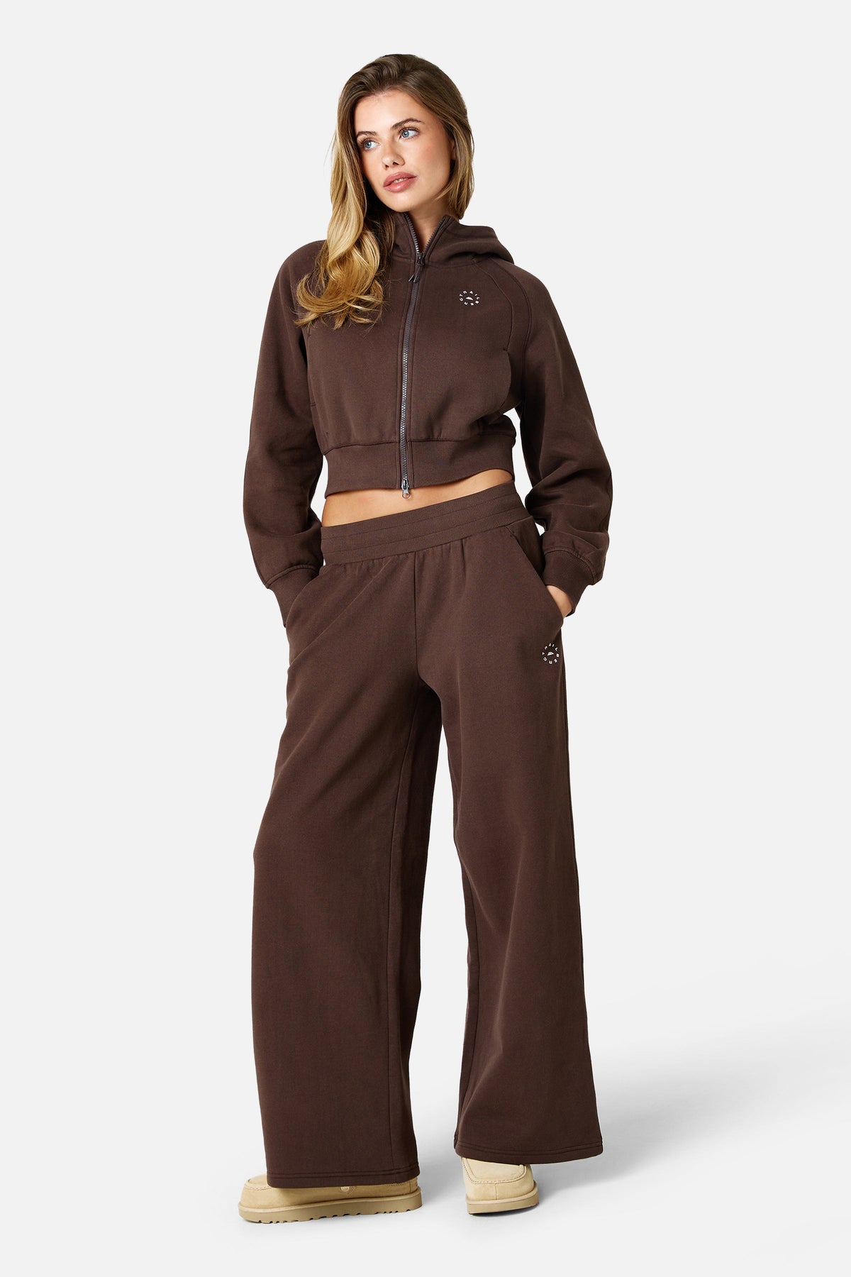 Womens Sculpt Fleece Jogger - Bitter Chocolate