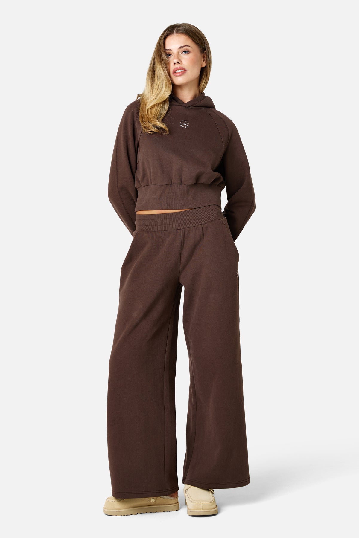 Womens Sculpt Fleece Tracksuit - Bitter Chocolate