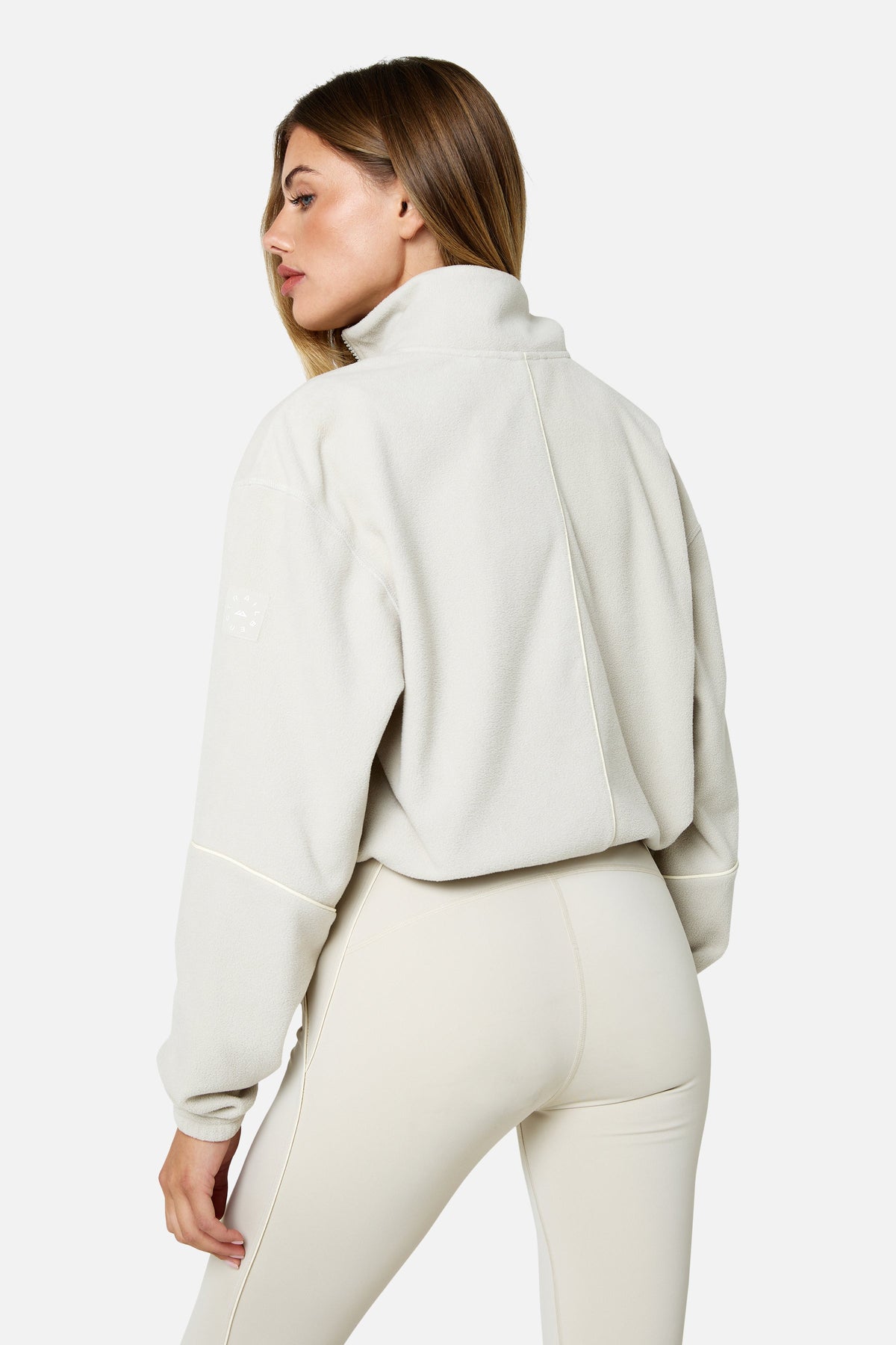 Womens Ignite Microfleece 1/4 Zip - Mercury Mist/Candlelight White