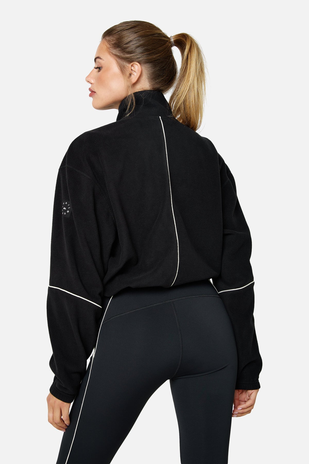 Womens Ignite Microfleece 1/4 Zip - Black/Candlelight White