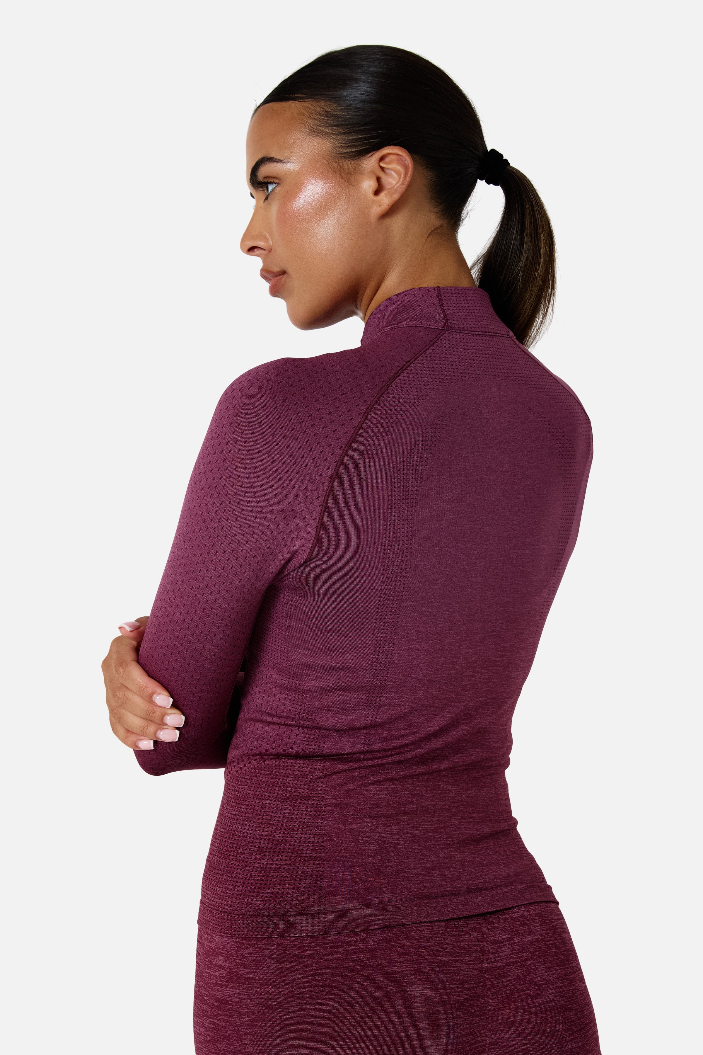 Womens Evocurve Seamless Track Jacket - Mineral Blush