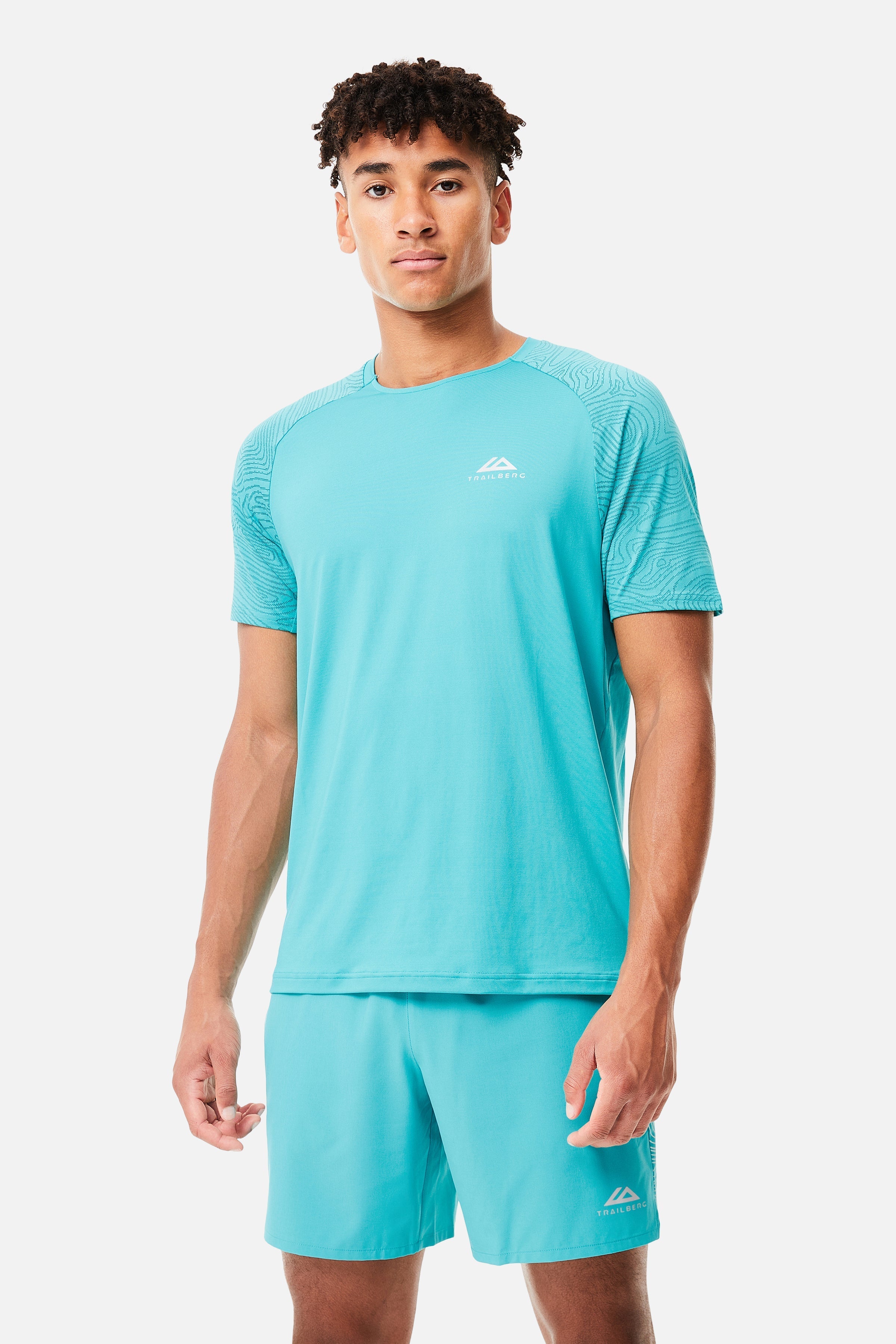 GEO TEE - TURQUOISE