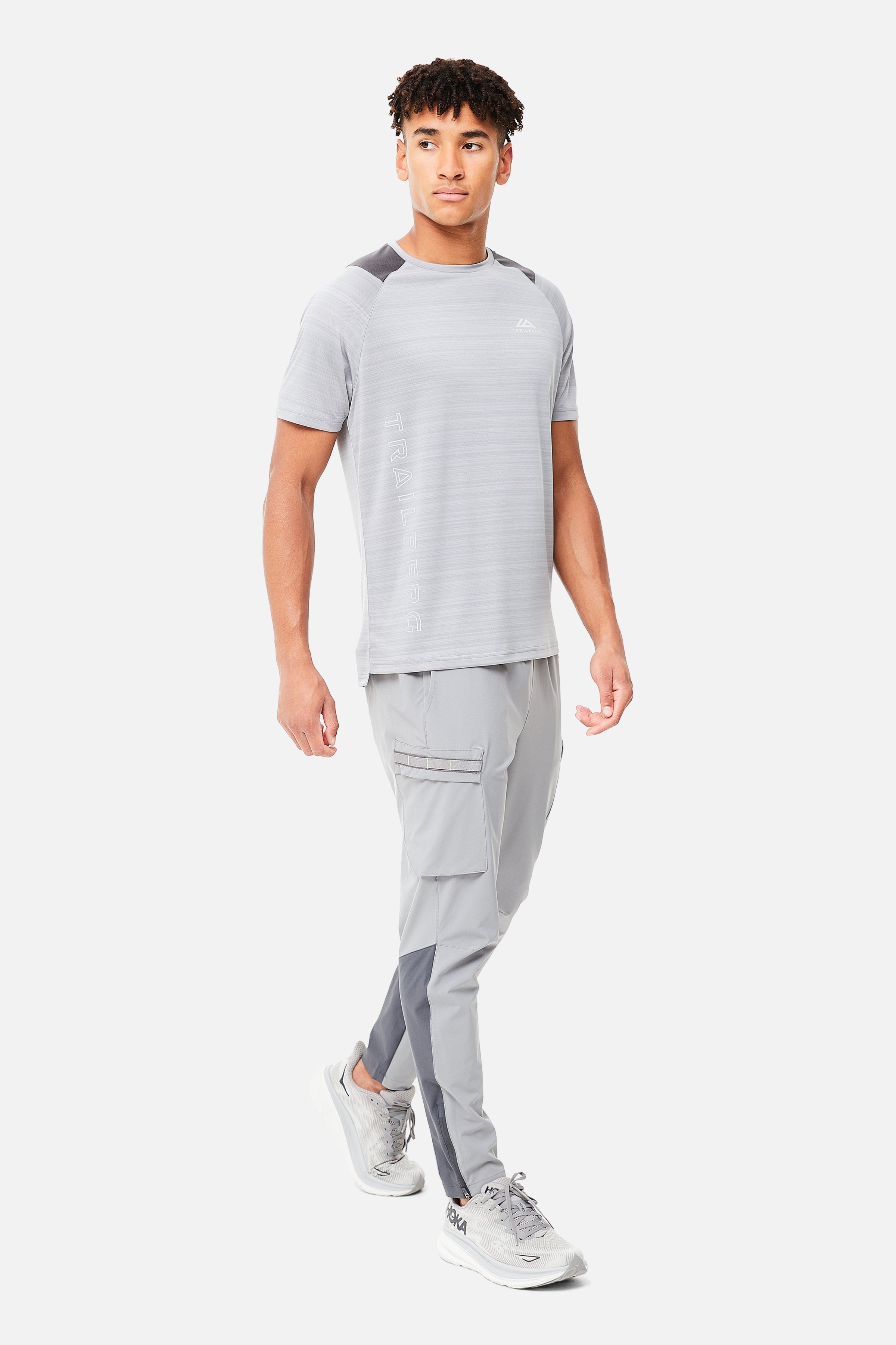 CONJUNTO DE CAMISETA Y PANTALÓN DE TRIATLÓN - GRIS/GRIS ANTRACITA