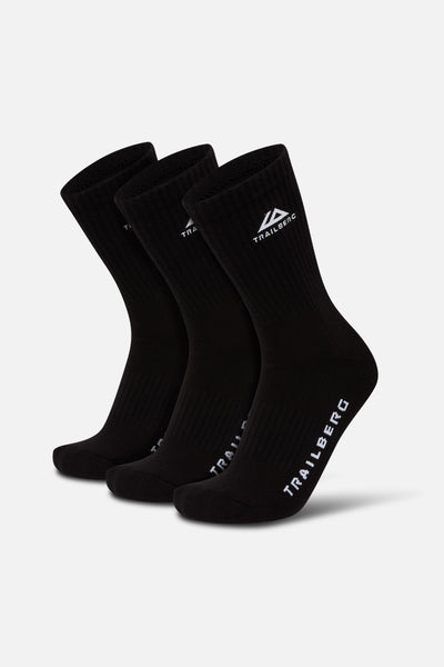 Edgebound 3 Pack Sock - Black