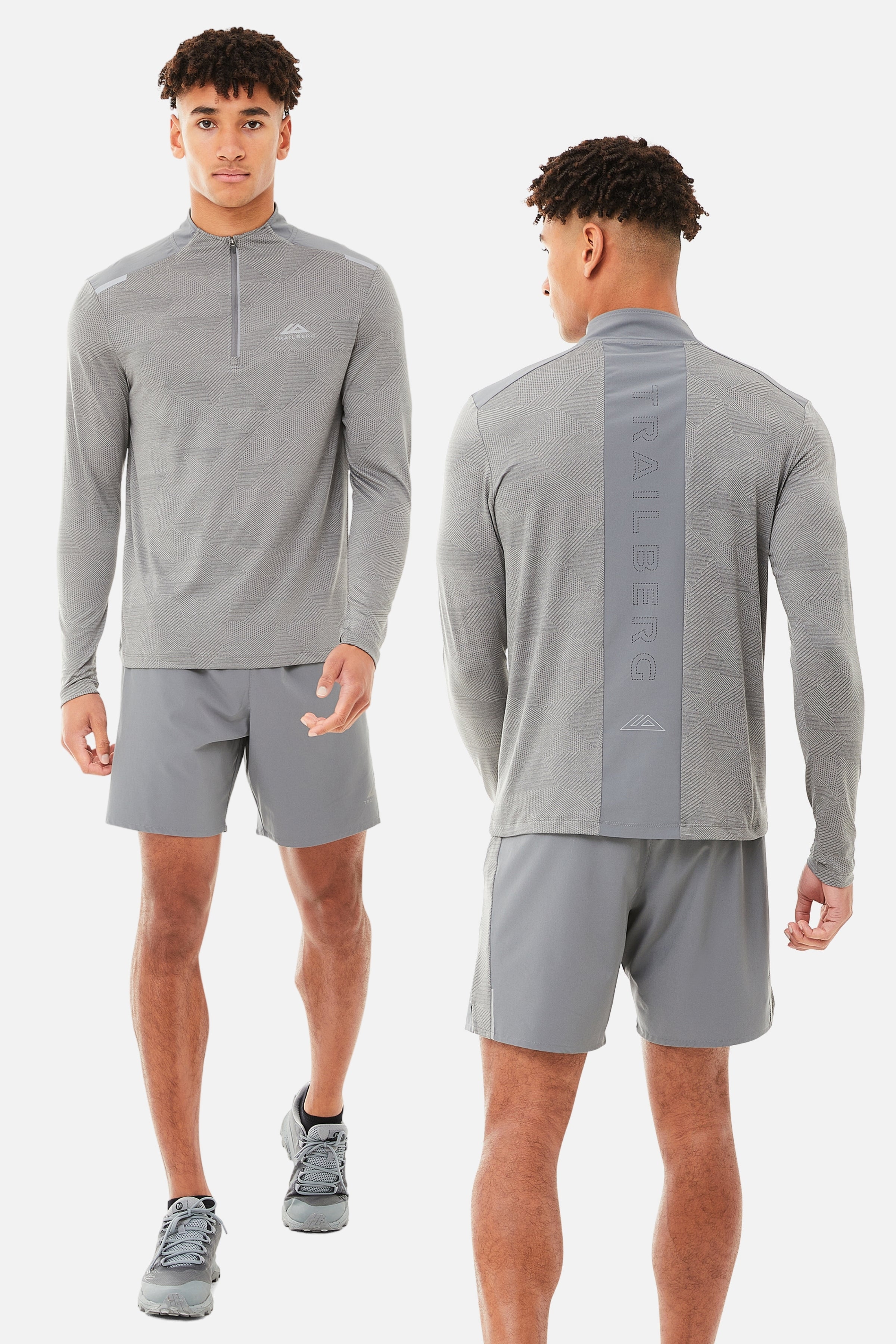 DIMENSION ZIP TWINSET - GREY